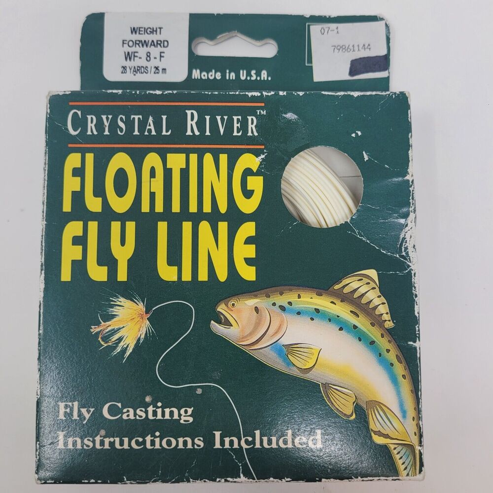 28 Yards #WF-8F Crystal River Floating Fly Line With Instructions Mint In Box